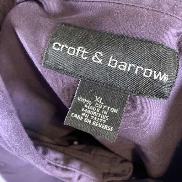 Croft & Barrow‎ Shirt Mens XL Purple Nightshade Button Down Long Sleeve NEW - Picture 8 of 10
